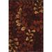 Nourison Contour Contemporary Botanical Chocolate 5 x 7 6 Area Rug (5 x 8 )