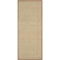 SAFAVIEH Natural Fiber Arbor Border Runner Rug Natural/Brown 2 6 x 8