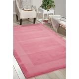 Nourison Westport Bordered Solid Pink 3 6 x 5 6 Area Rug (4 x 6 )