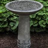 Campania International Cirrus Birdbath Concrete, Copper in Green | 23 H x 18.75 W x 18.75 D in | Wayfair B-161-VE