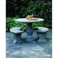 Campania International Palladio Cast Stone Garden Outdoor Bench Stone/Concrete in Gray | 18 H x 54 W x 16 D in | Wayfair BE-27-PN