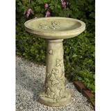 Campania International Butterflies Are Free Birdbath Concrete, Copper in Brown | 26.25 H x 19.5 W x 19.5 D in | Wayfair B-145-TR