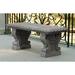 Campania International Longwood Cast Stone Garden Outdoor Bench Stone/Concrete in Gray | 21 H x 51.25 W x 19 D in | Wayfair BE-33-GS