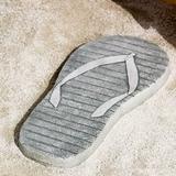 Campania International Flip Flop Stepping Stone Concrete, Copper in Gray | 2 H x 11 W x 21.5 D in | Wayfair E-102L-PN