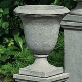 Campania International Linwood Cast Stone Urn Planter Concrete in Green | 15.75 H x 13.5 W x 13.5 D in | Wayfair P-600-VE