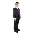 Boys 5 Piece Suit Weddings Party Jacket Trousers Shirt Waistcoat and Tie - Grey - 9 Years