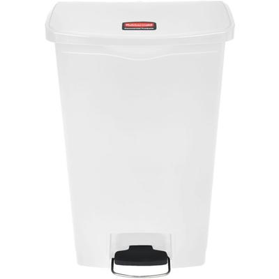 Rubbermaid® 1883559 Slim Jim Resin White Front Step-On Rectangular Trash Can - 72 Qt. / 18 Gallon