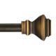 Kenney Lincoln 1 Premium Decorative Window Curtain Rod 48-86 Oil Rubbed Bronze