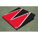 All American Tailgate 2' x 4' Matching Triangle Manufactured Wood Cornhole Board Set in Red/Black | 8 H x 24 W x 48 D in | Wayfair PT-1753