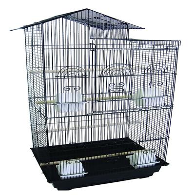 YML Tall Villa Black Top Bird Cage, 18" L X 14" W X 35" H