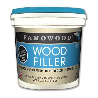 FAMOWOOD 40002142 Wood Filler, 1 gal, Pail, Walnut