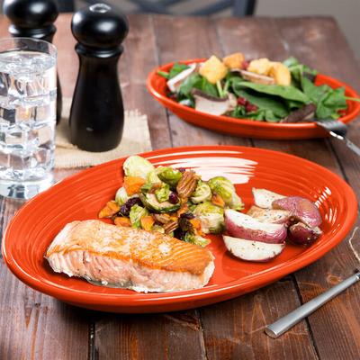 Fiesta® Dinnerware from Steelite International HL458338 Poppy 13 5/8" x 9 1/2" Oval Large China Platter - 12/Case