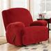 SureFit Stretch Pique Recliner Slipcover Garnet