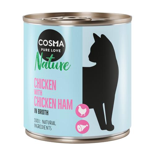 6x280g Cosma Nature Huhn & Hühnerschinken Katzenfutter