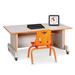 Jonti-Craft Rainbow Accents® Manufactured Wood Adjustable Height Student Computer Desk Wood in Brown | 30 H x 42 W x 24 D in | Wayfair 3351JC112