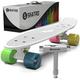 Skatro - Mini Cruiser Skateboard. 22x6inch Retro Style Plastic board Comes Complete. Model: White Rainbow