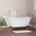 Cambridge Plumbing 67" x 30" Clawfoot Bathtub w/ Faucet Cast Iron in Gray | 28 H x 67 W in | Wayfair ST67-398463-PKG-BN-NH