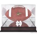 Notre Dame Fighting Irish Mahogany Base Logo Football Display Case with Mirror Back