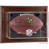NFL Shield Brown Framed Wall-Mountable Football Logo Display Case