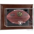 Las Vegas Raiders Brown Framed Wall-Mountable Football Display Case