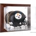 Pittsburgh Steelers Brown Framed Wall-Mountable Logo Helmet Case