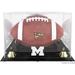 Michigan Wolverines Golden Classic Logo Football Display Case with Mirror Back