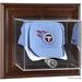 Tennessee Titans Brown Framed Wall-Mountable Baseball Cap Display Case