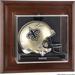 New Orleans Saints Brown Framed Wall-Mountable Mini Helmet Display Case