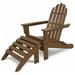 Trex Outdoor Cape Cod 2-Piece Folding Adirondack Seating Set in Brown | 36 H x 28 W x 34.25 D in | Wayfair TXS116-1-TH