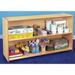 Childcraft 2 Compartment Shelving Unit w/ Casters Wood in Brown | 24 H x 48 W x 14.5 D in | Wayfair 1301522