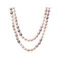 TreasureBay Stunning Multi-Colour 7-8mm Freshwater Pearl Necklace For Women 120cm (Multicolour 1)