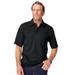 Blair Men's John Blair Short-Sleeve Banded-Bottom Polo - Black - LGE