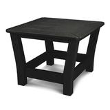 POLYWOOD® Harbour Slat End Outdoor Table Plastic in Black | 16.75 H x 23 W x 23 D in | Wayfair 4018-BL