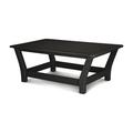 POLYWOOD® Harbour Slat Outdoor Coffee Table Plastic in Black | 16.75 H x 27 W x 44 D in | Wayfair 4019-BL