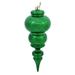 Vickerman 384442 - 14" Green Shiny Finial Christmas Tree Ornament (N150604DSV)