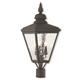 Livex Lighting Cambridge 26 Inch Tall 3 Light Outdoor Post Lamp - 20433-04