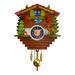 Loon Peak® Boutelle Battery Operated Wall Clock w/ Music & Chimes Wood in Brown | 5.5 H x 6 W x 2.5 D in | Wayfair 0196QP