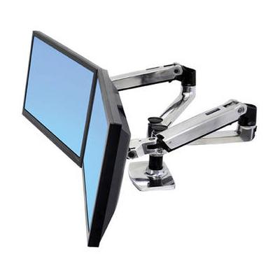 Ergotron LX Dual Desk Mount Side-by-Side Arm (Polished Aluminum) 45-245-026