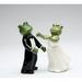 Cosmos Gifts Frog Wedding Couple Salt & Pepper Set Ceramic in Black/White | 4.13 H x 2 W in | Wayfair 30146