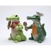 Cosmos Gifts Alligator Salt & Pepper Set Ceramic in Green | 3.75 H x 3 W in | Wayfair 20736