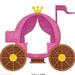 My Wonderful Walls Carriage Wall Decal Canvas/Fabric in Brown/Pink/Red | 19 H x 22 W in | Wayfair 102l-stick-24