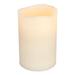 Gerson 33078 - 4" X 6" Bisque (Vanilla Scent) Wavy Edge Battery Operated LED Wax Candle Light with Timer