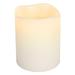 Gerson 33075 - 3" x 4" Bisque (Vanilla Scent) Wavy Edge Battery Operated LED Wax Candle Light with Timer