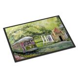 Caroline's Treasures Streetcar Next Stop Audubon Park Non-Slip Indoor Door Mat Synthetics | 18 W x 27 D in | Wayfair MW1091MAT