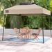 QuikShade Summit X 10 Ft. W x 10 Ft. D Steel Pop-Up Canopy Aluminum/Metal/Soft-top in Brown/Gray | 117.96 H x 120 W x 120 D in | Wayfair 157414