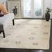 White 102 x 0.63 in Indoor Area Rug - Red Barrel Studio® Coreatha Floral Handmade Tufted Beige Area Rug Viscose/Wool | 102 W x 0.63 D in | Wayfair