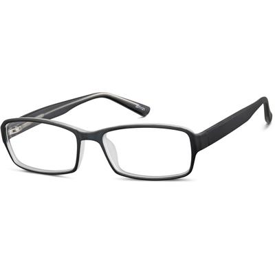 Zenni Kids Rectangle Prescription Glasses Black Plastic Full Rim Frame