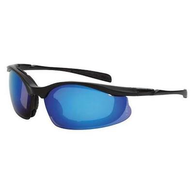 CROSSFIRE 828 Safety Glasses, Concept, Blue Mirror Scratch-Resistant Lens,