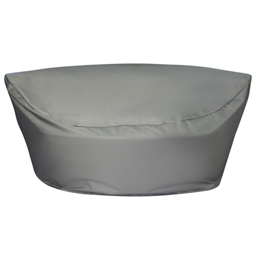 Regenschutz für Sonneninsel Grau 170 x 160 x 75 cm aus Polyester mit PVC Beschichtung Oval Modern