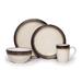 Mikasa Gourmet Basics Bailey 16 Piece Dinnerware Set, Service for 4 Ceramic/Earthenware/Stoneware in Blue/Brown/White | Wayfair 5261862